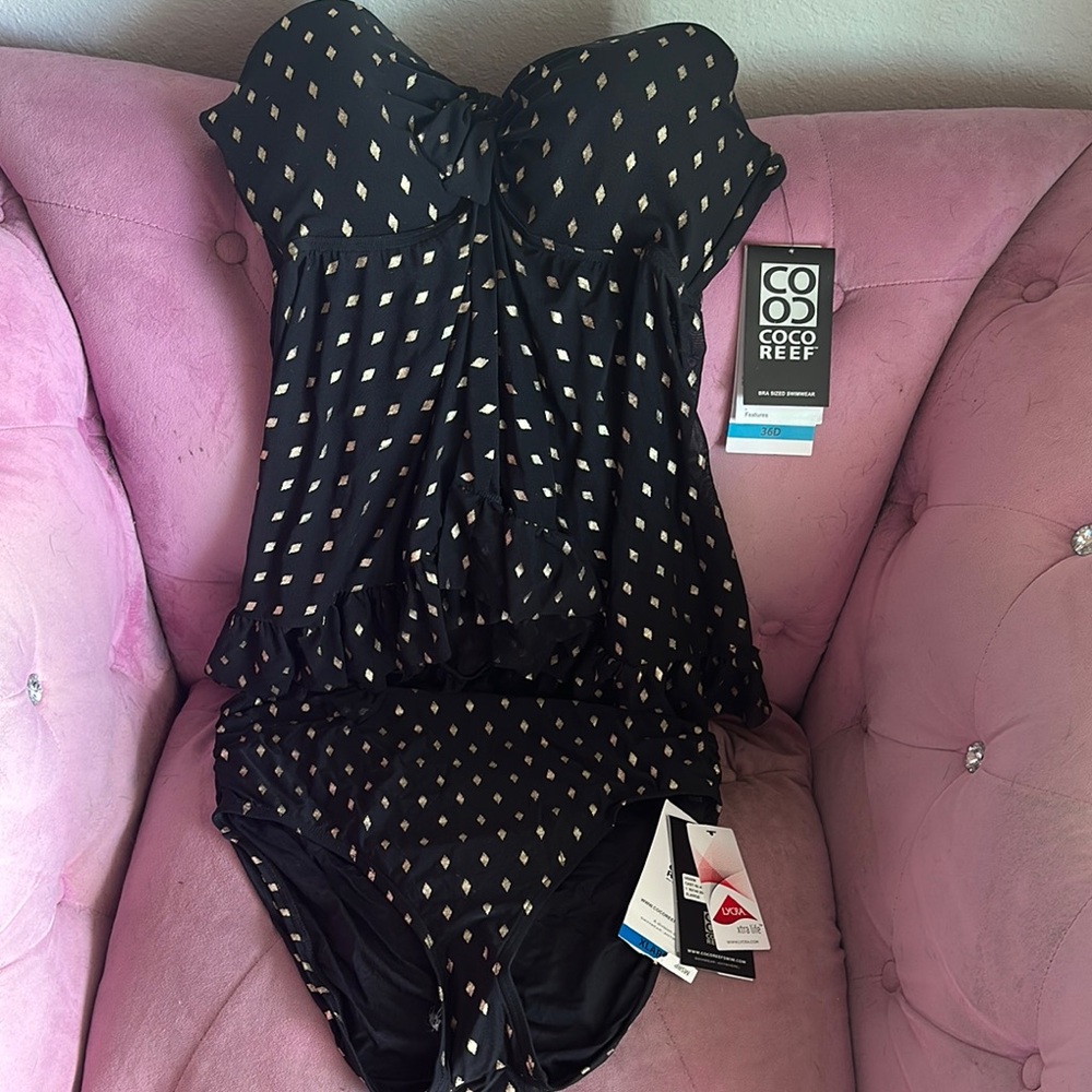 Coco Reef Black and Gold Swimsuit